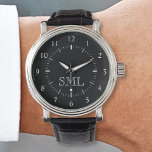 Create Your Own Custom Personalized Monogram Watch<br><div class="desc">Create your own personalized wrist watch with your custom monogram. Add your initials or custom text to create something really unique. To edit this design template, simply edit the text fields as shown above. You can even add more text or images, customize fonts and colors. Treat yourself or make the...</div>