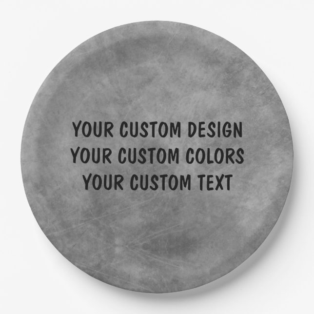 Create Your Own Custom Personalized Paper Plates (Front)