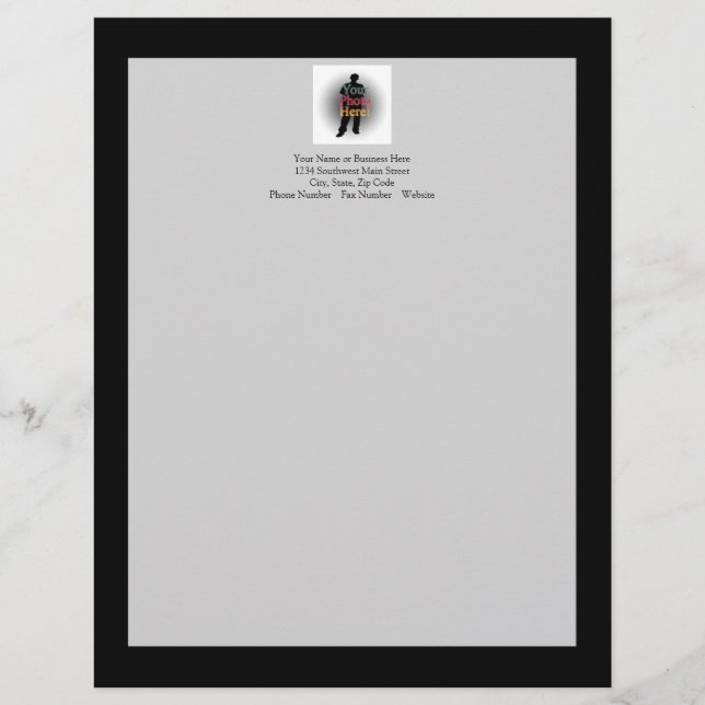 Create Your Own Custom Personalized Photo Letterhead (Front)