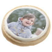 Create Your Own Custom Personalized Photo Text Round Shortbread Cookie (Angled)