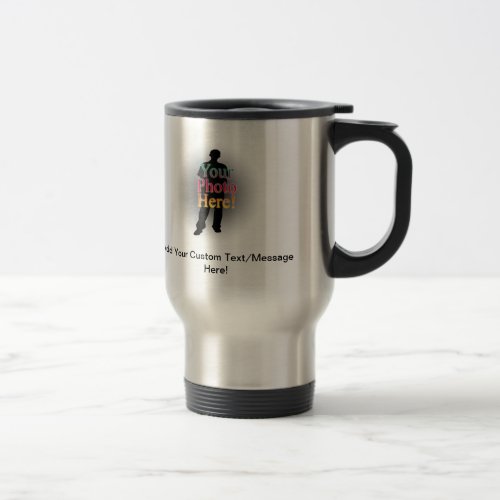 Create Your Own Custom Personalized PhotoText Travel Mug