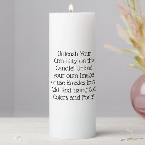 Create Your Own Custom Personalized Pillar Candle Zazzle