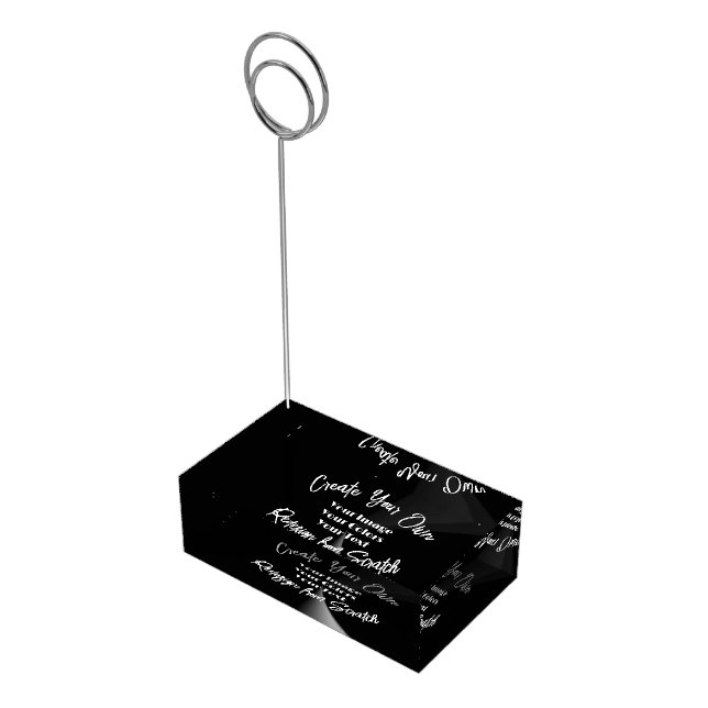 Create Your Own Custom Personalized Place Card Holder (Corner)