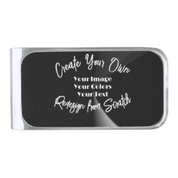 Create Your Own Custom Personalized Silver Finish Money Clip