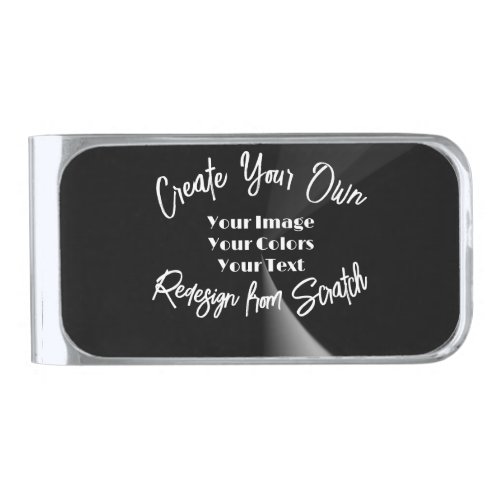 Create Your Own Custom Personalized Silver Finish Money Clip