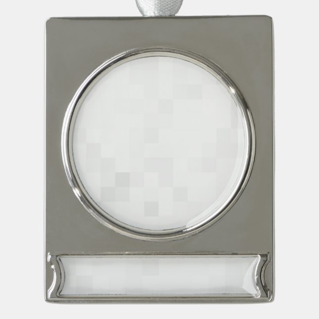 Create Your Own Custom Personalized Silver Plated Banner Ornament (Front)