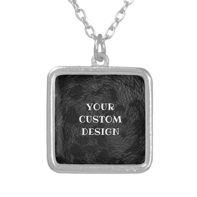 Create Your Own Custom Personalized Silver Plated Necklace (Front)