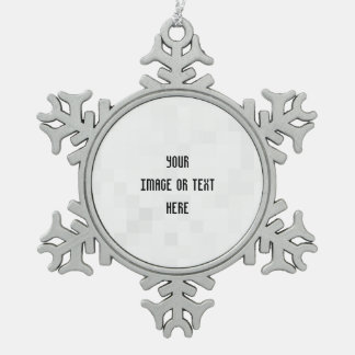 Create Your Own Custom Personalized Snowflake Pewter Christmas Ornament