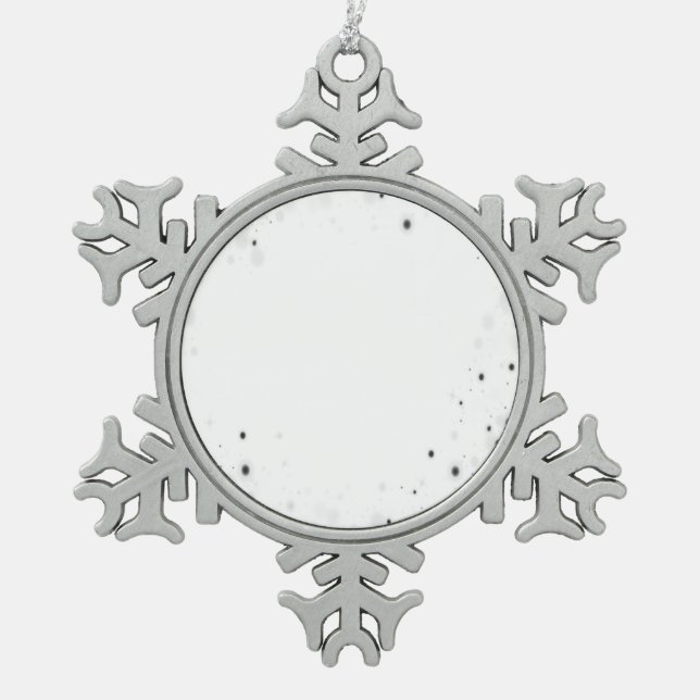 Create Your Own Custom Personalized Snowflake Pewter Christmas Ornament (Front)