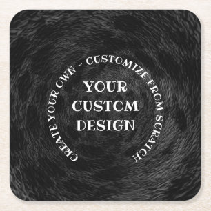 Create Your Own Custom Personalized Square Paper Coaster