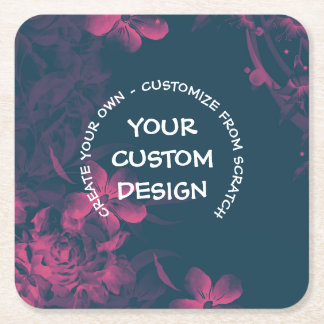 Create Your Own Custom Personalized Square Paper Coaster