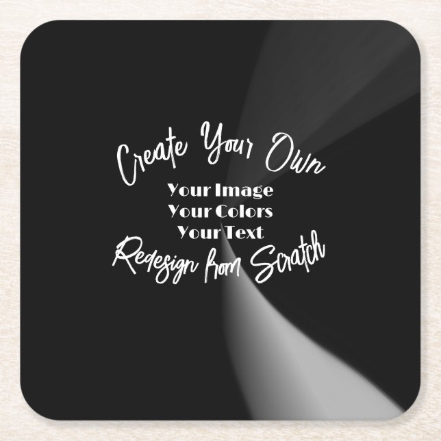 Create Your Own Custom Personalized Square Paper Coaster (Front)