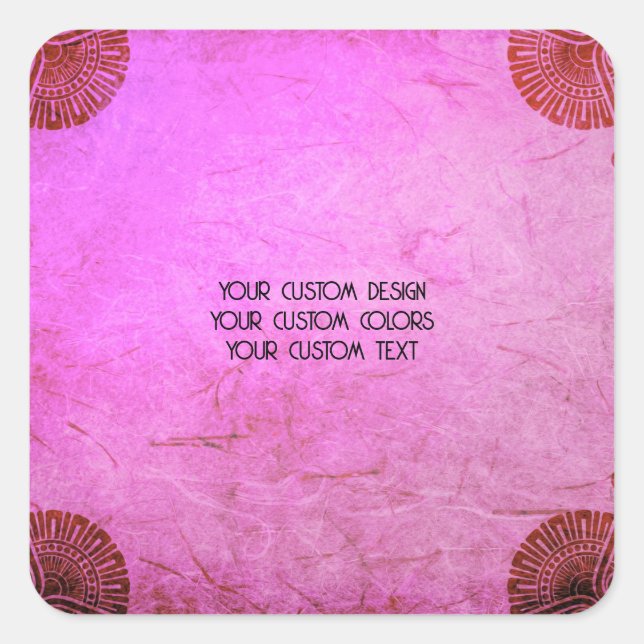Create Your Own Custom Personalized Square Sticker (Front)