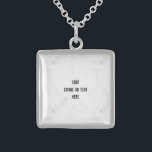 Create Your Own Custom Personalized Sterling Silver Necklace<br><div class="desc">Image Displayed On Product: Barely There Pixel Background - White Customize the design on this product with your own text and image elements or redesign entirely from scratch by replacing our image with your own! Choose your favorite fonts, colors and styles and visit our shop for more. Category: Create Your...</div>