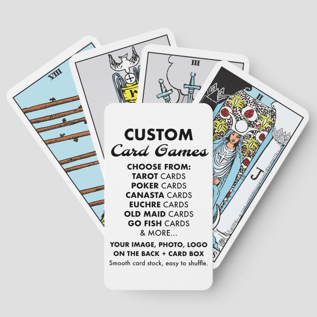 Create Your Own Custom Personalized TAROT CARDS (Back)