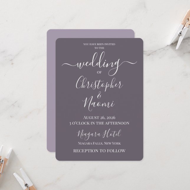 Create Your Own Custom Personalized Wedding Invitation (Front/Back In Situ)