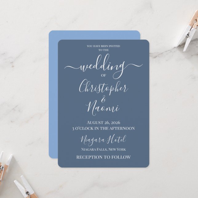 Create Your Own Custom Personalized Wedding Invitation (Front/Back In Situ)