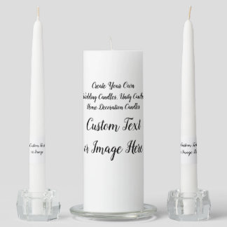 Create Your Own Custom Personalized Wedding Unity Candle Set
