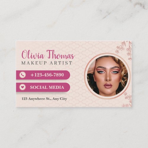 Create your own Custom Personlaised Makeup Artist Business Card