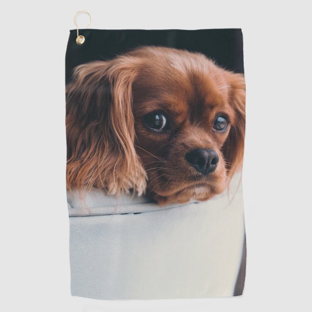 Create Your Own Custom Pet Dog Cat Photo Golf Towel (Front)