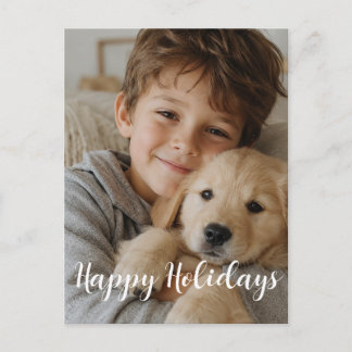 Create your own custom pet holiday postcard