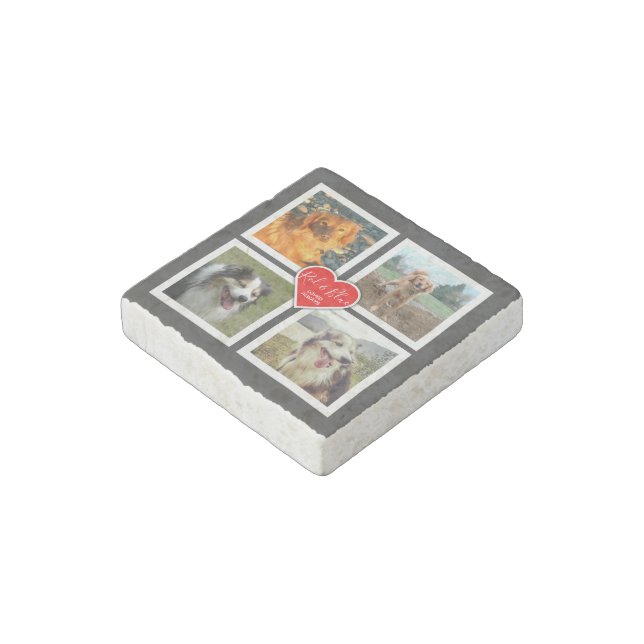 Create Your Own Custom Pet Memorial Stone Magnet (Angled)