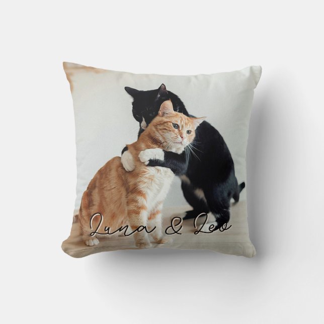 Create Your Own Custom Pet Photo Throw Pillow (Front)