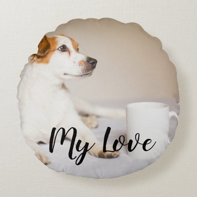 Create your own custom pet round pillow (Front)