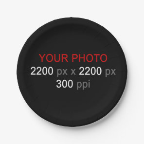 Create Your Own Custom Photo 7'' Paper Plates