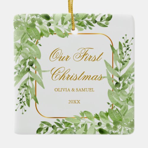 Create Your Own Custom Photo and Text Christmas Ceramic Ornament