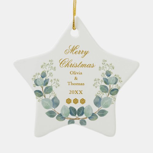 Create Your Own Custom Photo and Text Christmas Ceramic Ornament