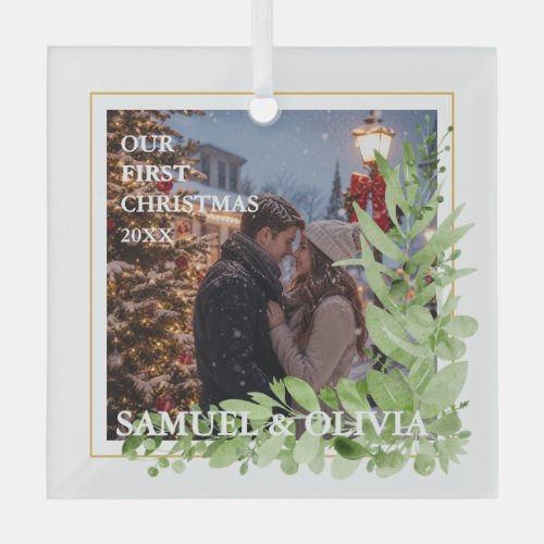 Create Your Own Custom Photo and Text Christmas Glass Ornament