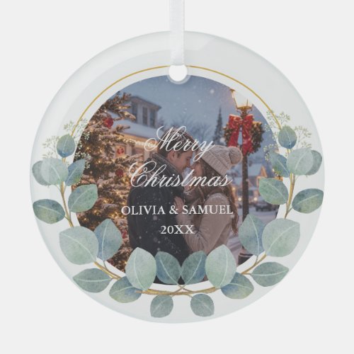 Create Your Own Custom Photo and Text Christmas Glass Ornament