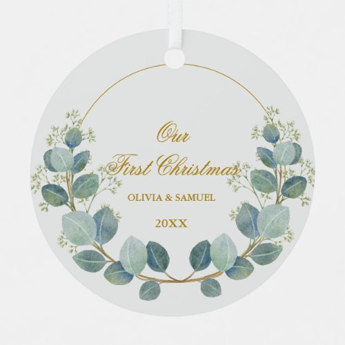 Create Your Own Custom Photo and Text Christmas Metal Ornament