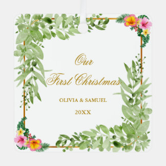 Create Your Own Custom Photo and Text Christmas Metal Ornament