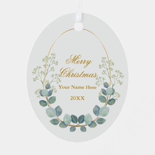 Create Your Own Custom Photo and Text Christmas Metal Ornament