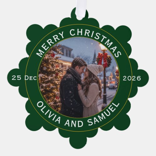 Create Your Own Custom Photo and Text Christmas Ornament Card