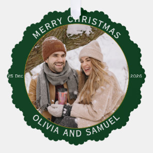 Create Your Own Custom Photo and Text Christmas Ornament Card