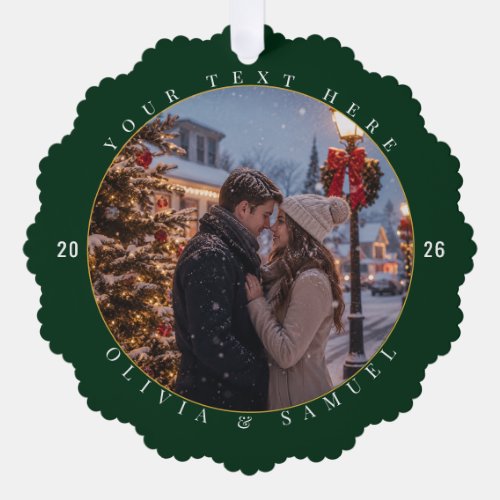 Create Your Own Custom Photo and Text Christmas Ornament Card
