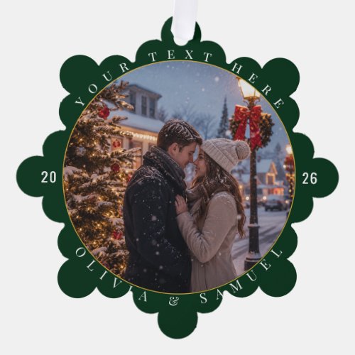 Create Your Own Custom Photo and Text Christmas Ornament Card