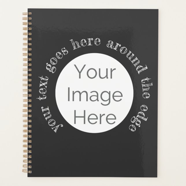 create your own custom photo and text  planner (Front)