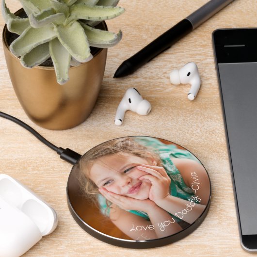 Create Your Own Custom Photo and Text Wireless Charger (Desk 2)
