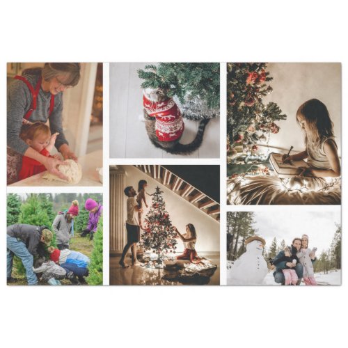 Create Your Own Custom Photo Christmas Collage  Tissue Paper