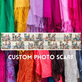 Create Your Own Custom Photo Collage 14 Photos Scarf by Saanthavi_Designs at Zazzle