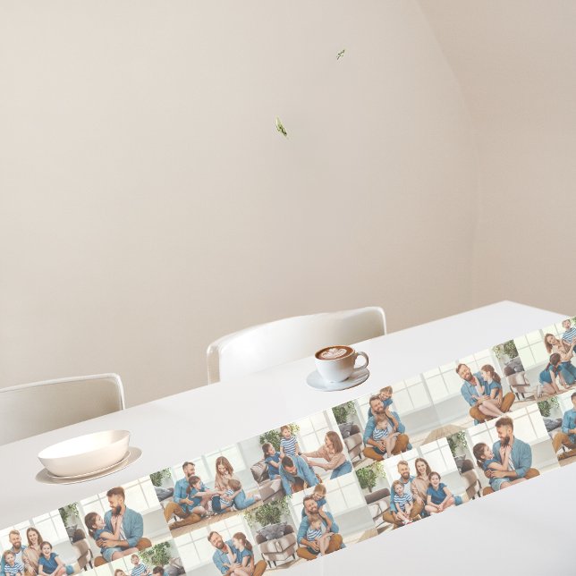 Create your own Custom photo collage 14 photos Short Table Runner (Creator Uploaded)