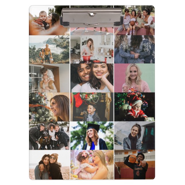 Create your own Custom photo collage 18 photos  Clipboard (Front)