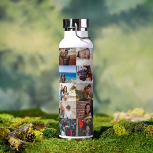 Create your own Custom photo collage 20 photos  Water Bottle