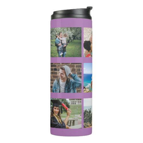 Create your own Custom photo collage 9 photos  Thermal Tumbler