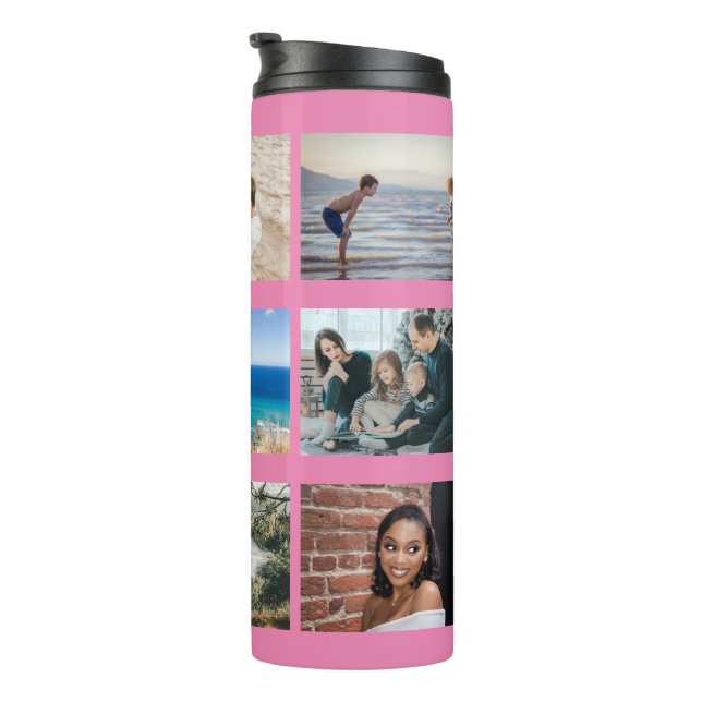 Create your own Custom photo collage 9 photos  Thermal Tumbler (Rotated Right)