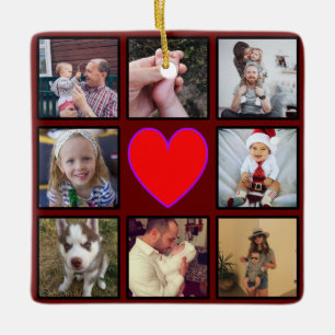 Create Your Own Custom Photo Collage Ceramic Ornament